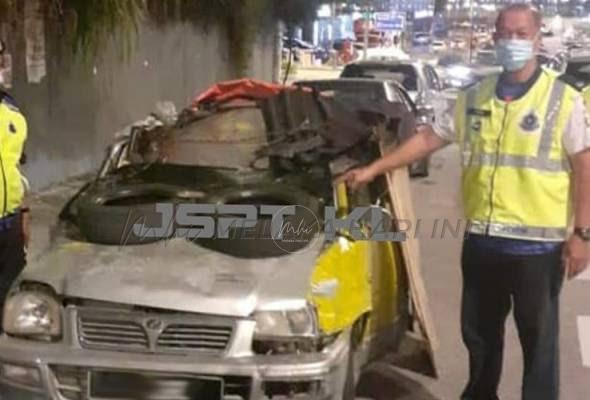 Polis sita kereta Kancil kuning tular