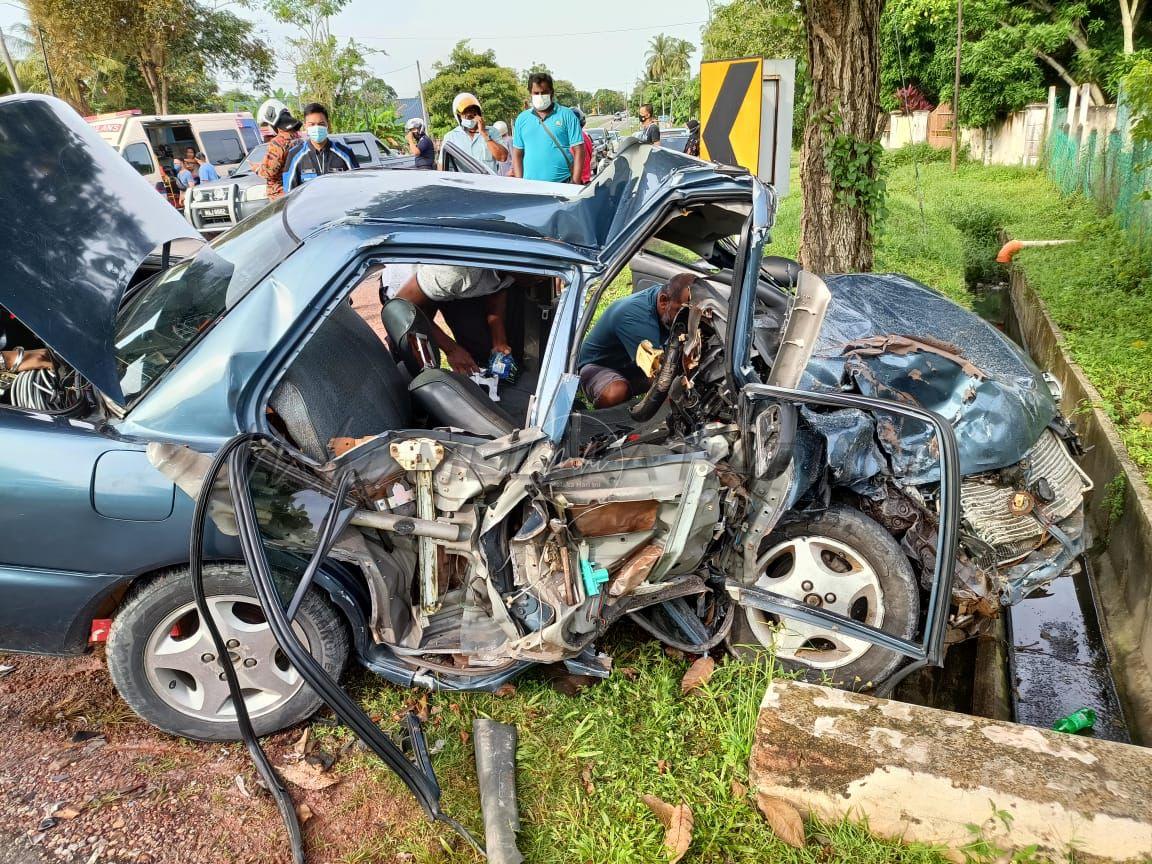 Dua parah kenderaan bertembung