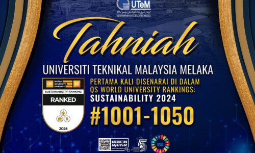 UTeM terima penarafan QS World Universiti Rankings: Sunstainability 2024