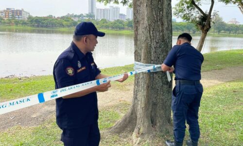 PERHILITAN SELANGOR PASANG PERANGKAP BUAYA DI TASIK SHAH ALAM