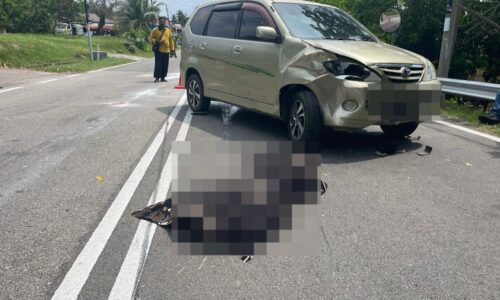 NELAYAN MAUT, MOTOSIKAL REMPUH KERETA KELUAR SIMPANG