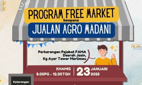 MAIM ANJUR ‘FREE MARKET’ DI MERLIMAU, ESOK