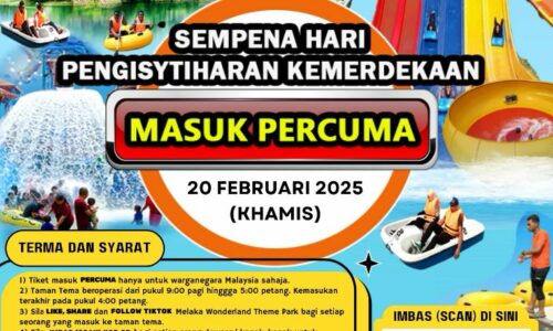 JOM ‘BERENDAM’ DI MELAKA WONDERLAND THEME PARK 20 FEBRUARI INI